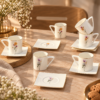 Karaca Valencia 12-Piece Cup & Saucer Set for 6 People – 190 ml, 153.09.01.7021 - Image 6