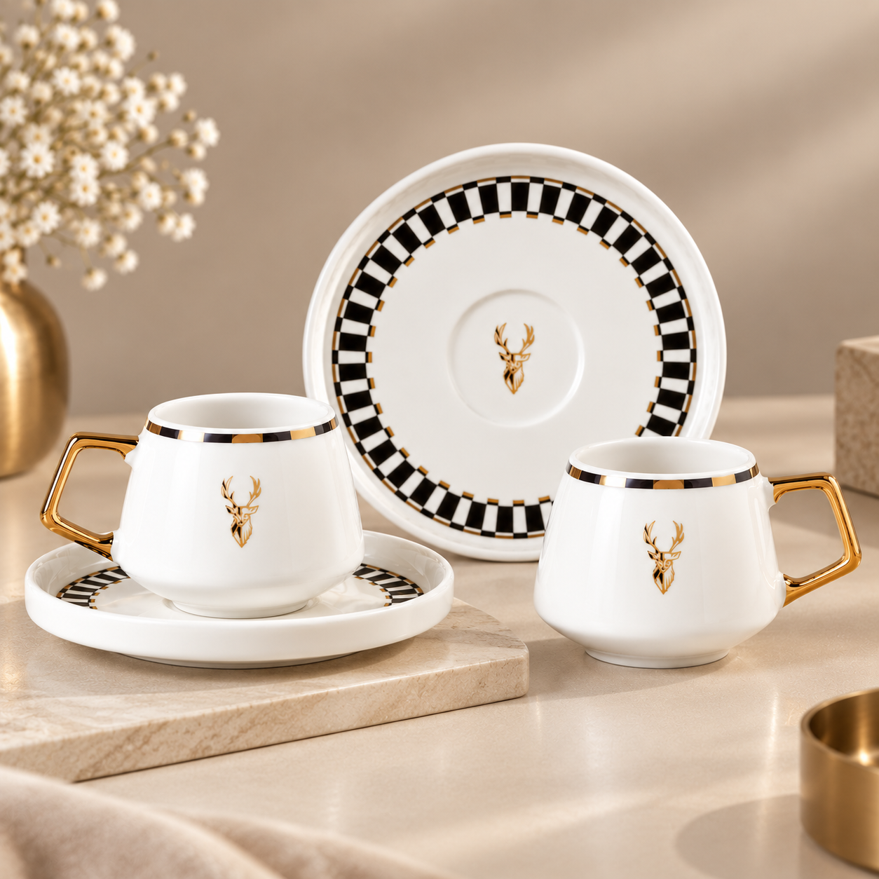 Karaca Aries 2-Piece Coffee Cup Set – 100 ml, 153.09.01.7740 1 Karaca Aries 2-Piece Coffee Cup Set – 100 ml, 153.09.01.7740