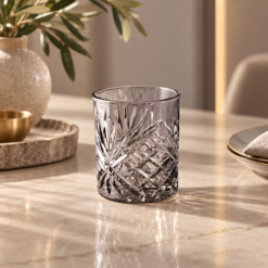 Karaca Melodico Beverage 6-Piece Glass Set 325 ml –  Anthracite, 153.09.01.8972