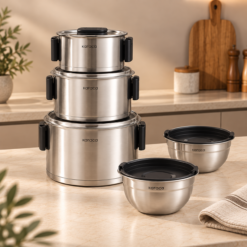 Alternative view of Karaca Aşiyan 10-Piece Foldable Stainless Steel Cookware Set, 153.09.01.9135