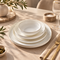 Karaca Stream Bone Saturn 24-Piece Dinner Set for 6 People, 153.09.01.9367
