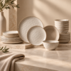 Karaca Aria 24-Piece Reactive Glaze Dinner Set for 6 People, Beige, 800.01.01.0814
