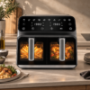 Karaca Multifry XXXL 9L Air Fryer with Divider & Viewing Window, 8683650121732