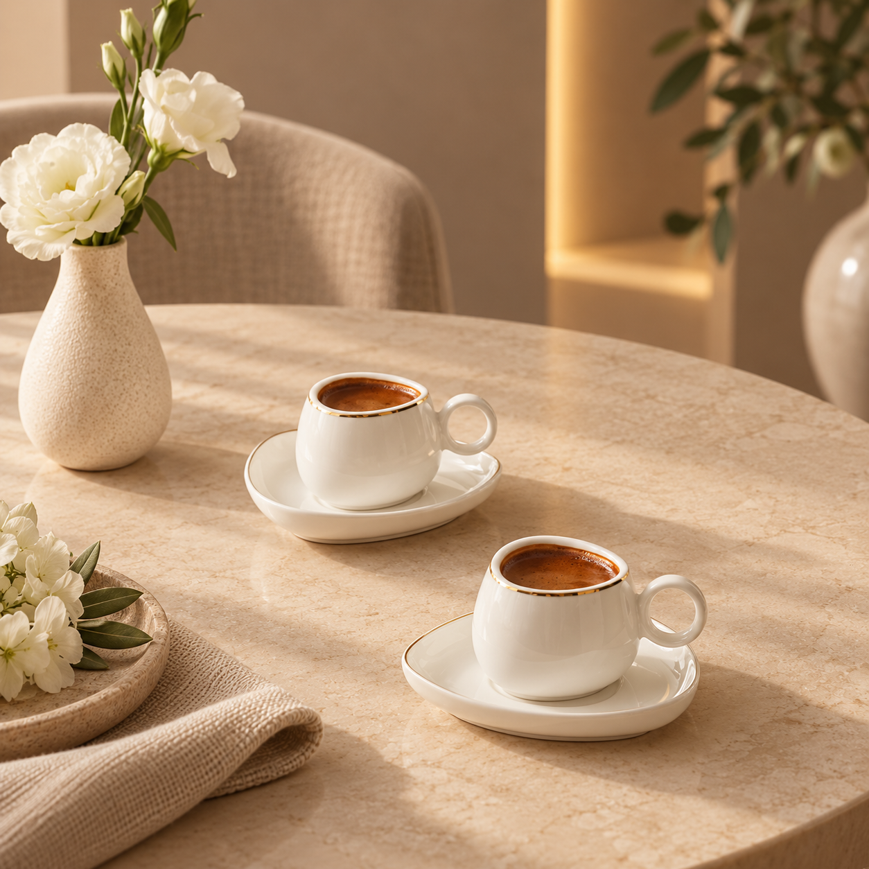 Karaca Streamline Tribe 2-Piece Coffee Cup Set – 90 ml, 8683650325048 4 Karaca Streamline Tribe 2-Piece Coffee Cup Set – 90 ml, 8683650325048 - Image 4