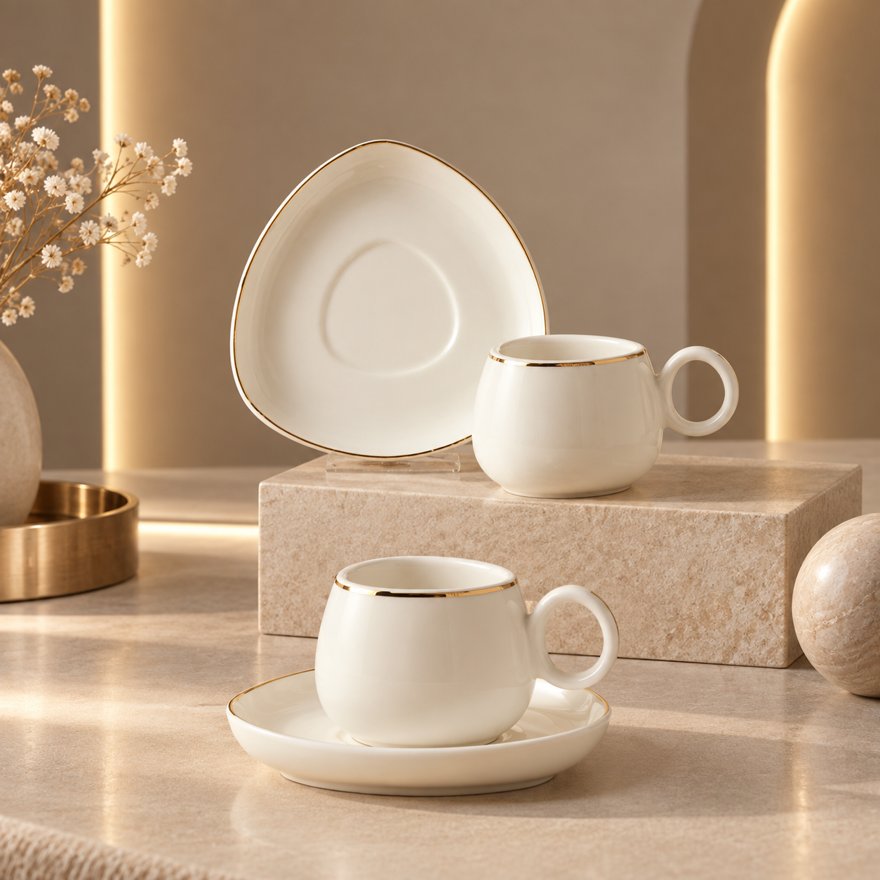 Karaca Streamline Tribe 2-Piece Coffee Cup Set – 90 ml, 8683650325048 1 Karaca Streamline Tribe 2-Piece Coffee Cup Set – 90 ml, 8683650325048