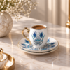 Karaca İznik 12-Piece Porcelain Coffee Cup Set for 6, 90 ml, 8683650338727 - Image 2