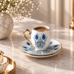Alternative view of Karaca İznik 12-Piece Porcelain Coffee Cup Set for 6, 90 ml, 8683650338727