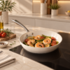Karaca Swiss Crystal Almond Cream Non-Stick Induction Pan with Stainless Steel Handle 26 cm, 8683650355526 - Image 3