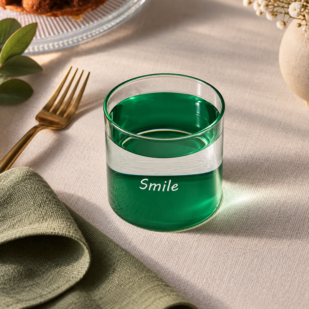 Karaca Mito “Smile” Water Glass 330 ml – Green, 8683650361084 1 Karaca Mito “Smile” Water Glass 330 ml – Green, 8683650361084