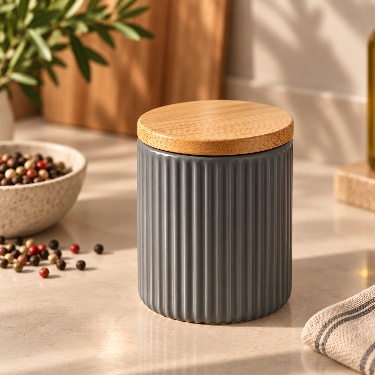 Karaca Massimo 7-Piece Ceramic Spice Set – Anthracite, 8683650362920 2 Karaca Massimo 7-Piece Ceramic Spice Set – Anthracite, 8683650362920 - Image 2