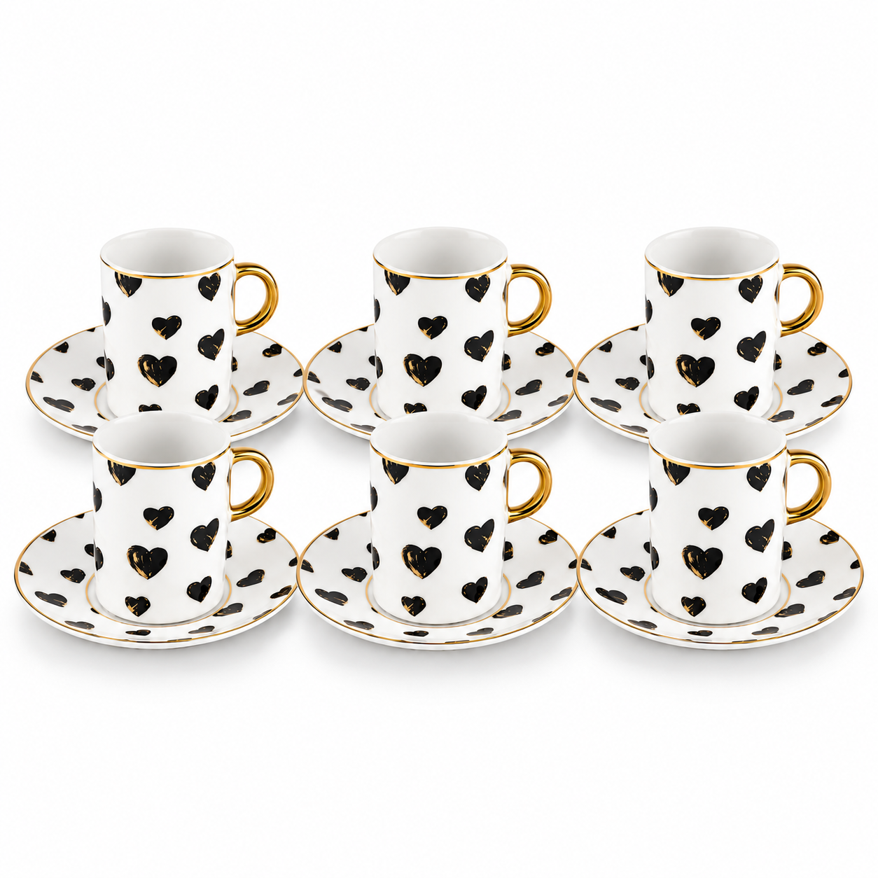 Karaca Perry Heart-Shaped 6-Piece Coffee Cup Set – 90 ml, 8683650366249 7 Karaca Perry Heart-Shaped 6-Piece Coffee Cup Set – 90 ml, 8683650366249 - Image 7