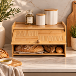Alternative view of Karaca Massimo Bamboo Bread Box, 8683650374374