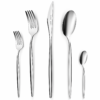 Karaca Lizbon 60-Piece 18/10 Stainless Steel Cutlery Set for 12 People, Platinum, 153.03.07.9686