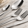Karaca Lizbon 60-Piece 18/10 Stainless Steel Cutlery Set for 12 People, Platinum, 153.03.07.9686 - Image 3
