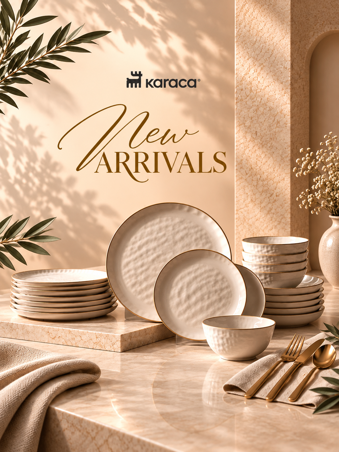 Karaca New Arrivals Golden Tableware